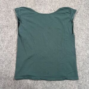 Intimately Free People Green Low Square Open Back Short Sleeve Tee Size L/XL